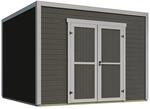 Weka Gartenhaus Batu 3 Flachdach Vollholzt&uuml;r Dark Grey 300 cm x 300 cm