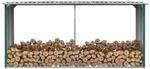 vidaXL Brennholzlager Verzinkter Stahl 330 x 92 x 153 cm Gr&uuml;n