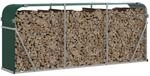 vidaXL Kaminholzunterstand Gr&uuml;n 234x45x100 cm Verzinkter Stahl