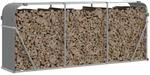 vidaXL Kaminholzunterstand Hellgrau 234x45x100 cm Verzinkter Stahl