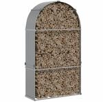 vidaXL Kaminholzunterstand Hellgrau 120x45x210 cm Verzinkter Stahl