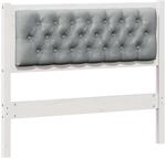 vidaXL Kopfteil Sonstiges Wei&szlig; und Hellgrau 100 cm Massivholz Kiefer 879028