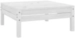 vidaXL Gartenhocker Wei&szlig; Massivholz Kiefer 806578