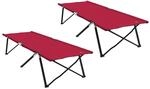 vidaXL Klapp Schlafbett f&uuml;rs Camping 2 Stk Rot 206 x 76 x 74 cm 42003170