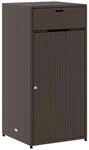vidaXL Gartenschrank Braun 55x55x111 cm Poly Rattan