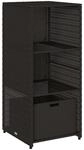 vidaXL Gartenschrank Schwarz 50x55x115 cm Poly Rattan