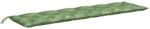 vidaXL Gartenbank-Auflage Blattmuster 200x50x7 cm Stoff 361656