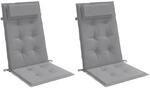 vidaXL Hochlehner-Auflagen 2 Stk Grau Oxford-Gewebe 361877
