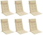 vidaXL Hochlehner-Auflagen 6 Stk Beige Oxford-Gewebe 361885