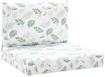 vidaXL Palettenkissen 2 Stk Blattmuster Oxford-Gewebe 361769