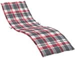 vidaXL Sonnenliegen-Auflage Rot Karomuster 200x60x3 cm Oxford-Gewebe 314216