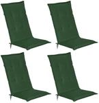 Beautissu Loft HL Hochlehner 120x50x6cm Dunkelgr&uuml;n 4tlg