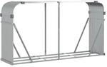 vidaXL Kaminholzunterstand Silbern 180x45x100 cm Verzinkter Stahl 364594