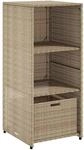 vidaXL Gartenschrank Beige 50x55x115 cm Poly Rattan