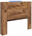vidaXL Kopfteil mit Regal Altholz 120 x 15 x 103,5 cm Holzwerkstoff 3418656