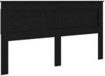 vidaXL Kopfteil mit Kopfteil Schwarz Eichen-Optik 200 cm Holzwerkstoff 887418