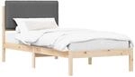 vidaXL Bettgestell mit Gepolstertem Kopfteil Dunkelgrau 100 x 200 cm 877860
