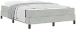 vidaXL Boxspringbett mit Matratze Hellgrau 160 x 220 cm Stoff 3398797