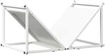 vidaXL Brennholzregal Wei&szlig; 70x43x34,5 cm Kaltgewalzter Stahl 864174