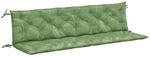vidaXL Gartenbank-Auflagen 2 Stk Blattmuster 200x50x7 cm Stoff 361751
