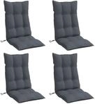 vidaXL Hochlehner-Auflagen 4 Stk Anthrazit Oxford-Gewebe 377603