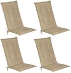 Beautissu Loft HL Hochlehner 120x50x6cm Natur 4tlg