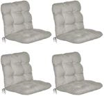 Beautissu Flair HL Hochlehner 120x50x8cm Hellgrau 8tlg