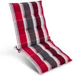 Beautissu Sun-NL Niederlehner 105x50x8cm Rot-Anthrazit-Gestreift