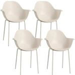 Outsunny Gartenstuhl 4er Set mit R&uuml;ckenlehne 59L x 55B x 84H cm