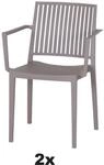 Siena Garden Stapelsessel-Set Lane 2-teilig Taupe