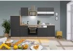 Respekta Economy K&uuml;chenzeile KB280ESGSC 280 cm Grau-Eiche S&auml;gerau