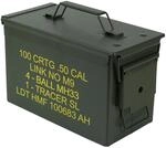 HMF 70011 Munitionskoffer US Ammo Box Metallkiste 30 x 19 x 16 cm Gr&uuml;n