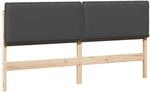 vidaXL Gepolstertes Kopfteil Natur und Dunkelgrau 180 cm 879999