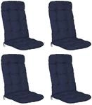Beautissu Flair HL Hochlehner 120x50x8cm Dunkelblau 4tlg