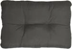 Beautissu Flair Loungekissen Outdoor R&uuml;cken 50x40x12cm Graphitgrau