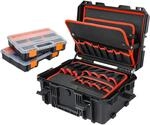 HMF 15603-02 Outdoor Werkzeugkoffer Leer Werkzeugkasten Gro&szlig; 46 x 36 x 20 cm