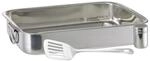 Relaxdays Auflaufform Edelstahl Silber 3-teiliges Set 38 cm x 27 cm x 7 cm 600 g