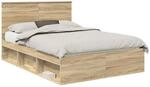 vidaXL Bettrahmen Sonoma 140 x 190 cm Massives Kiefernholz 3411012