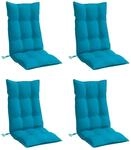 vidaXL Hochlehner-Auflagen 4 Stk Hellblau Oxford-Gewebe 377615