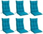 vidaXL Hochlehner-Auflagen 6 Stk Hellblau Oxford-Gewebe 377616
