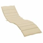 vidaXL Sonnenliegen-Auflage Beige 200x70x3 cm Oxford-Gewebe 314221