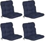 Beautissu Flair HL Hochlehner 120x50x8cm Dunkelblau 8tlg