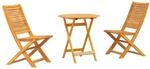 vidaXL 3-tlg Bistro-Set Klappbar Massivholz Akazie 3375698