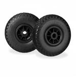 Relaxdays Sackkarrenrad 2er Set Kunststoff Schwarz Pannensicher 26 cm x 8,5 cm 1,7 kg