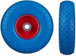 Relaxdays 2er Sackkarrenrad Set Stahl Blau Rot Pannensicher 26 cm x 8,5 cm