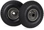 Relaxdays 2er Set Sackkarrenrad Gummi Stahl Schwarz Grau Luftbereift 26 cm x 8,5 cm 1