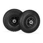 Relaxdays Sackkarrenrad 2er Set PU Schwarz Pannensicher 26 cm x 8,5 cm 850 g