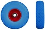 Relaxdays Sackkarrenrad 2er Set Vollgummi Blau Rot Pannensicher 26 cm x 8,5 cm 1 kg