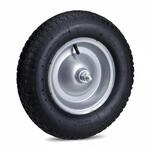 Relaxdays Schubkarrenrad Gummi Stahl Schwarz Grau Luftbereift Mit Achse 39 cm x 9 cm