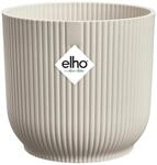 Elho Blumentopf Vibes Fold Rund &Oslash; 18 cm Leinenwei&szlig;